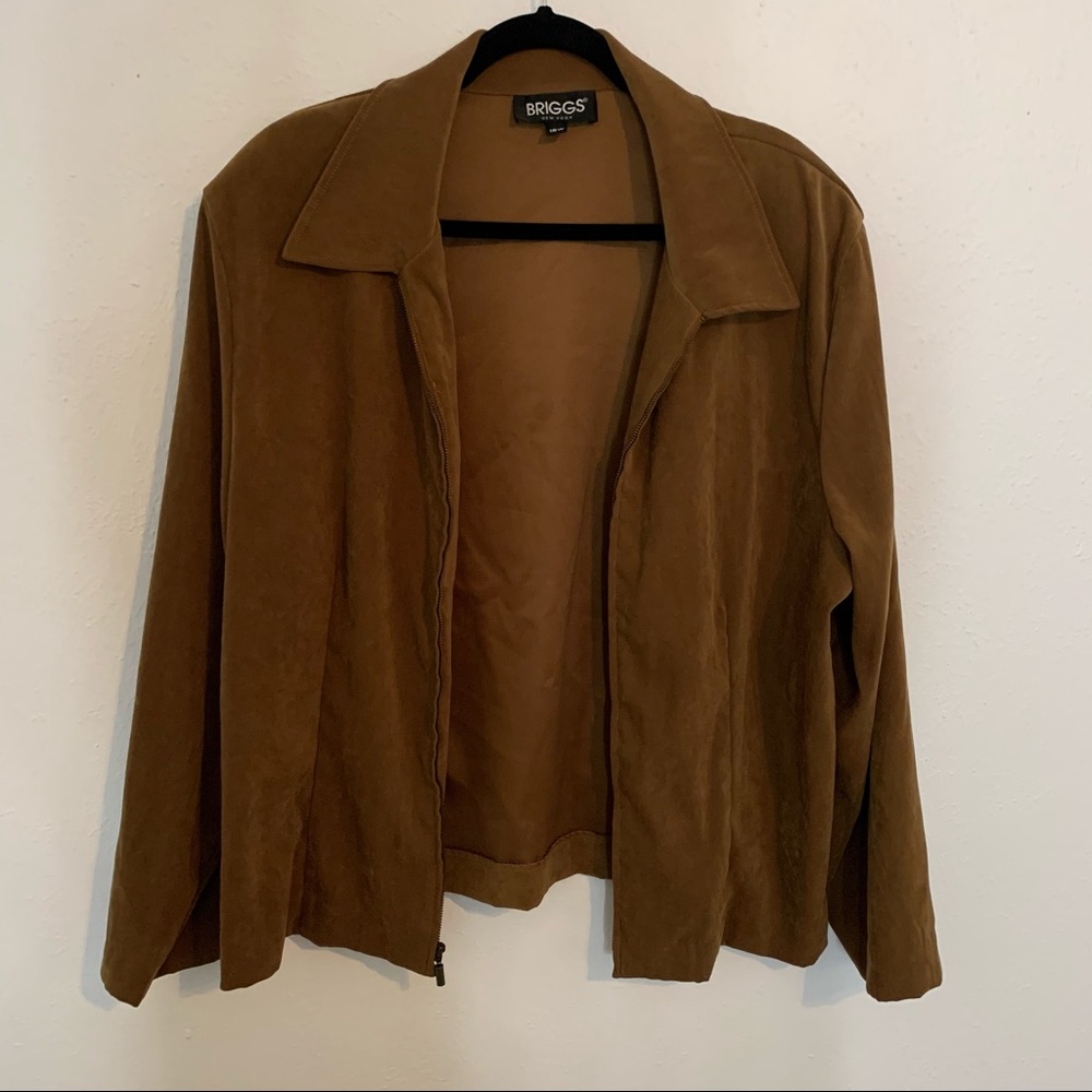 Briggs New York Faux Suede Zip Up